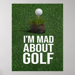 Affiche Texte de golf Je suis et à propos de golf sur gazo