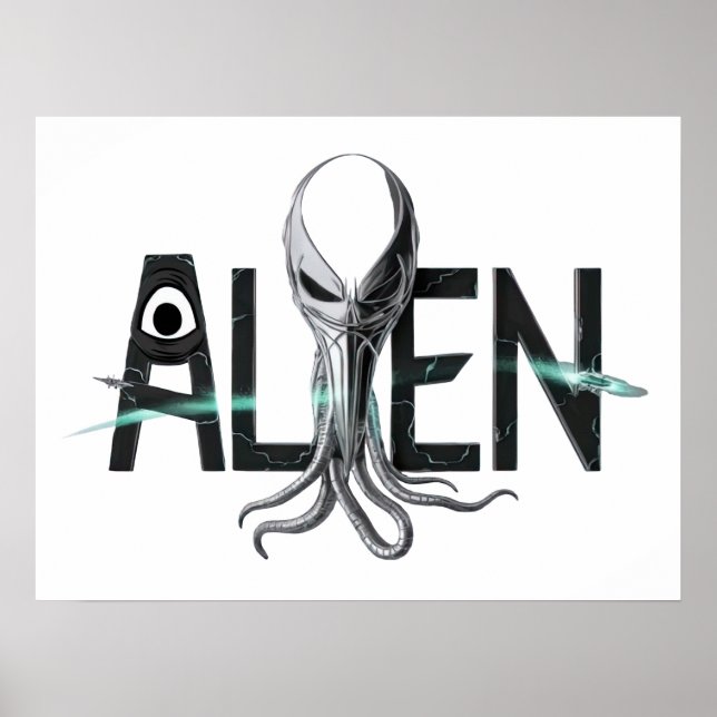 Affiche Texte de l'Alien d'espace (Devant)
