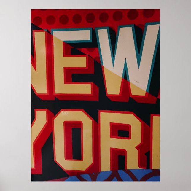 Affiche Texte de New York (Devant)