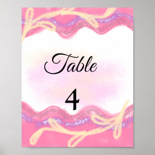 Affiche Texte de nom abstrait aquarelle colorée