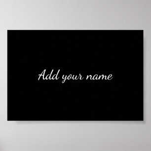 Affiche Texte de votre nom aquarelle colorée