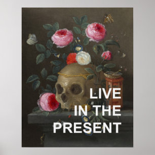 Affiche Texte Inspirationnel + Méménite Mori Peinture