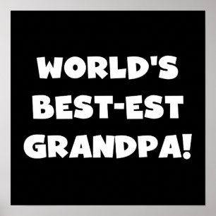 Affiche Texte noir ou blanc de grand-papa du Meilleur-est 