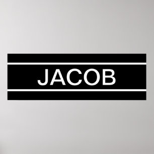 Affiche Texte personnalisable Bold Modern Black & White