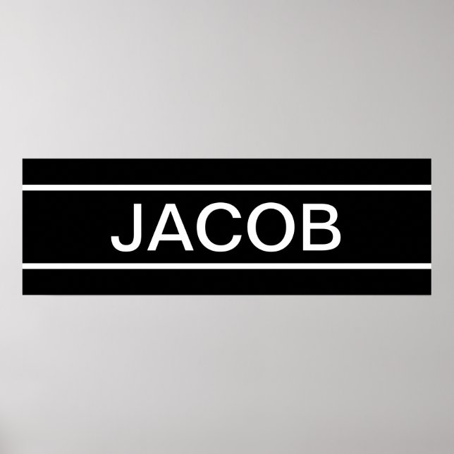 Affiche Texte personnalisable | Bold Modern Black & White (Devant)