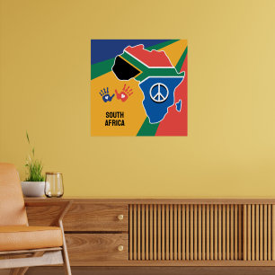 Affiche Texte personnalisé Afrique du Sud