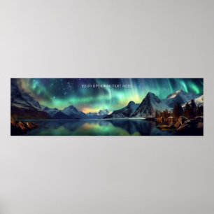 Affiche Texte personnalisé Aurora Borealis