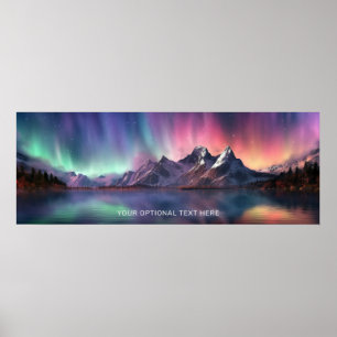 Affiche Texte personnalisé Aurora Borealis