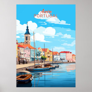 Affiche Texte personnalisé Aveiro Portugal