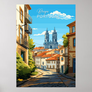 Affiche Texte personnalisé Braga Portugal