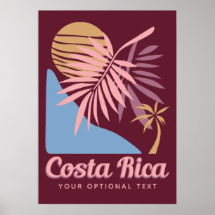 Affiche Texte personnalisé Costa Rica