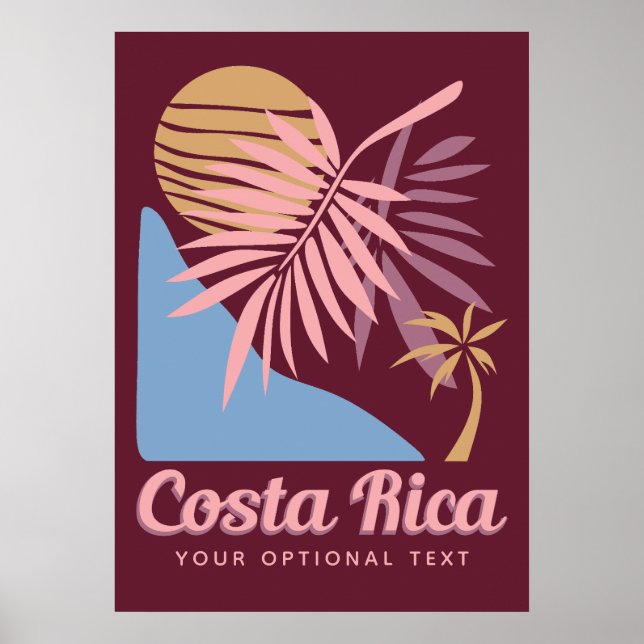 Affiche Texte personnalisé Costa Rica (Devant)
