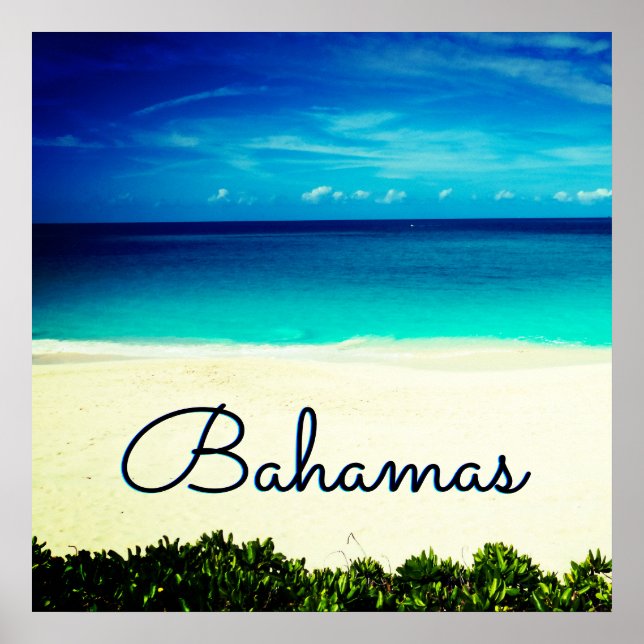 Affiche Texte personnalisé de voyage exotique (Devant)