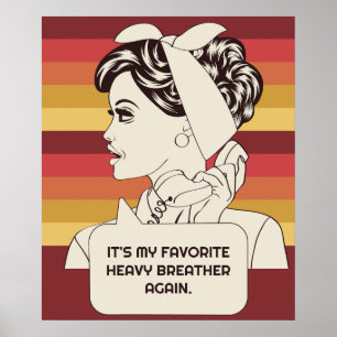 Affiche Texte personnalisé Femme Rétro