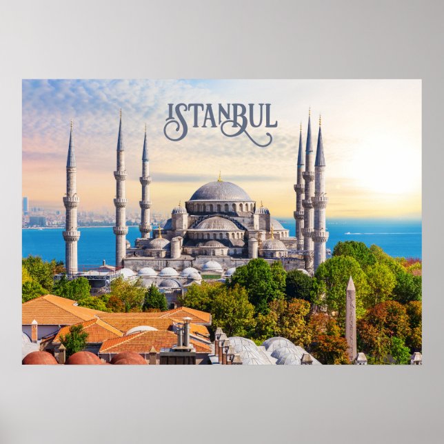 Affiche Texte personnalisé Istanbul (Devant)