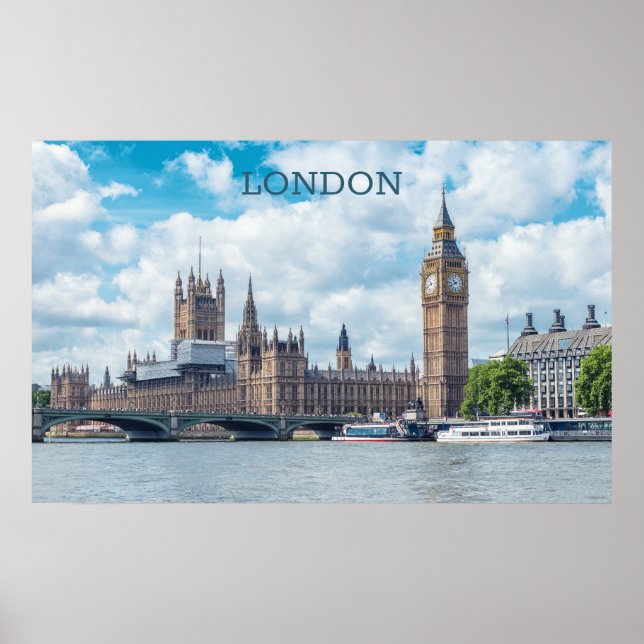 Affiche Texte personnalisé Londres (Devant)