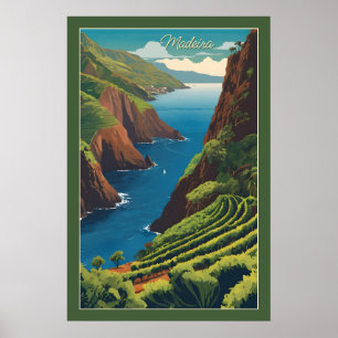 Affiche Texte personnalisé Madeira Portugal