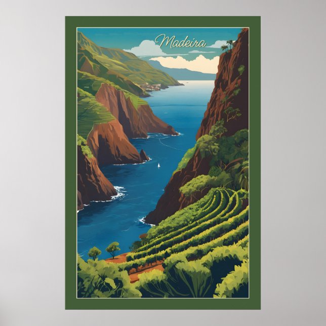 Affiche Texte personnalisé Madeira Portugal (Devant)