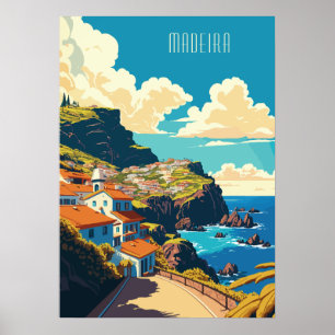 Affiche Texte personnalisé Madeira Portugal