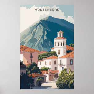 Affiche Texte personnalisé Monténégro