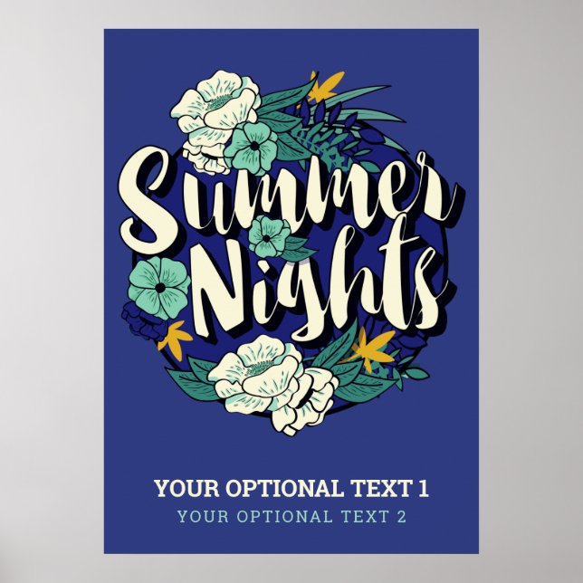 Affiche Texte personnalisé Nuits d'été (Devant)