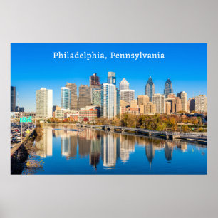 Affiche Texte personnalisé Philadelphie Pennsylvanie