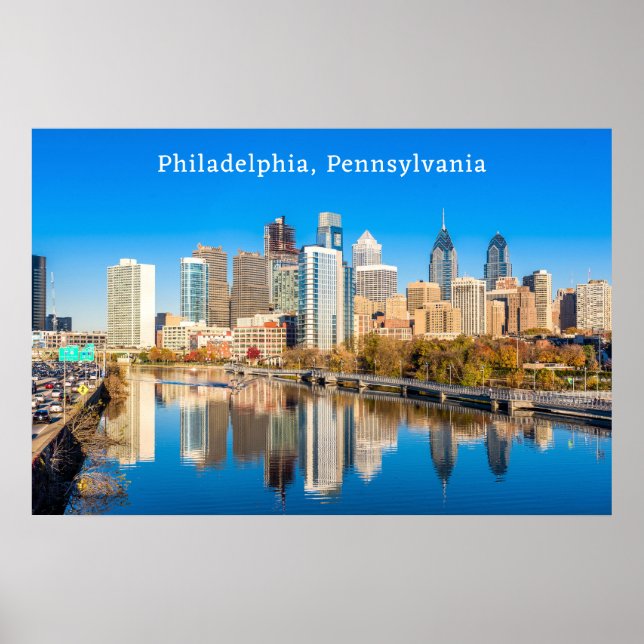 Affiche Texte personnalisé Philadelphie Pennsylvanie (Devant)
