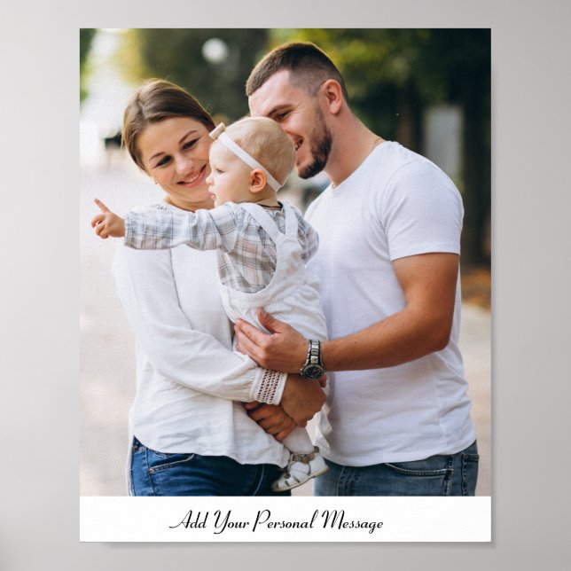 Affiche Texte personnalisé photo (Devant)