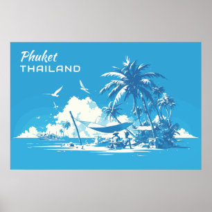 Affiche Texte personnalisé Phuket Thaïlande