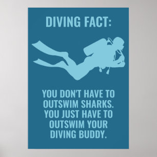Affiche Texte Personnalisé Plongée sous-marine