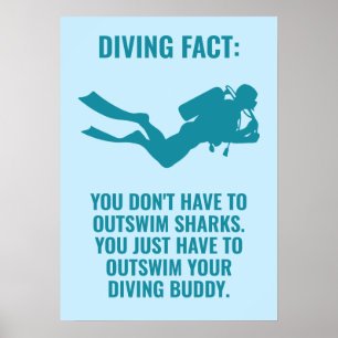 Affiche Texte Personnalisé Plongée sous-marine