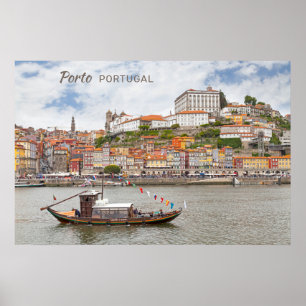 Affiche Texte personnalisé Porto Portugal