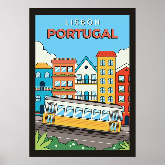 Affiche Texte personnalisé Portugal (Devant)