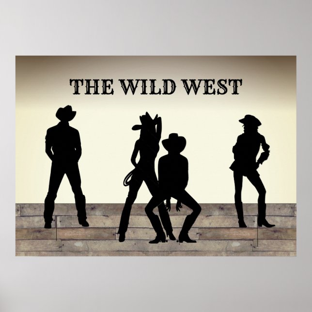 Affiche Texte personnalisé Wild West (Devant)