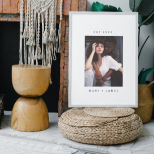 Affiche Texte photo personnalisé minimaliste