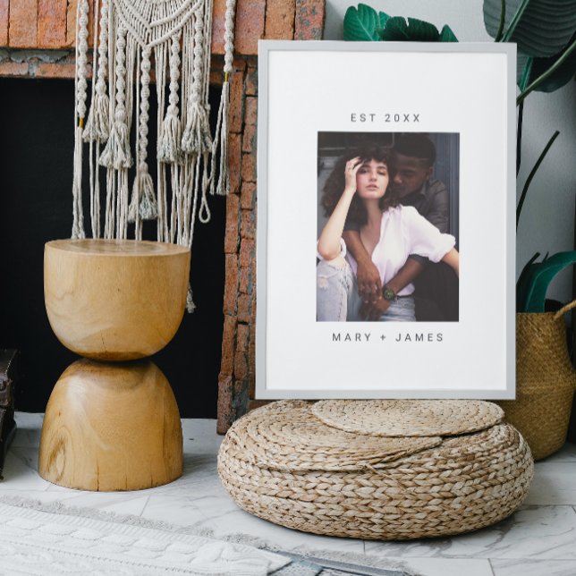 Affiche Texte photo personnalisé minimaliste (Créateur téléchargé)