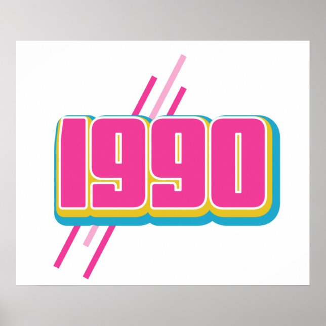 Affiche texte vintage 1990 (Devant)