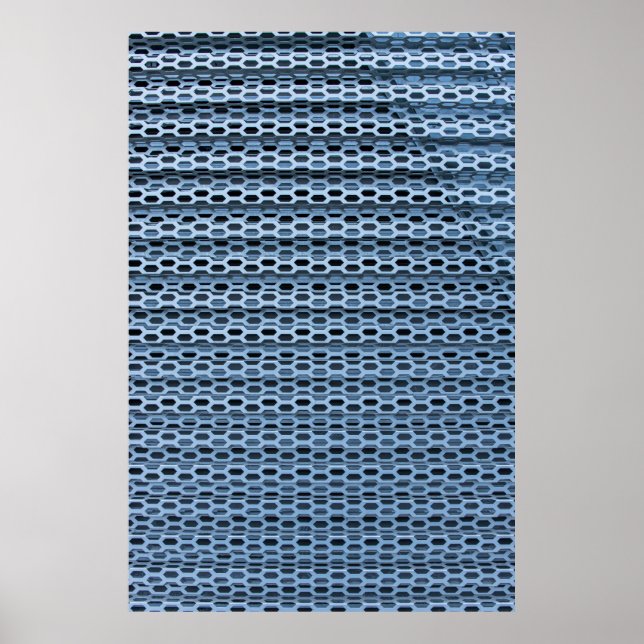 Affiche textile à damiers noir et blanc (Devant)