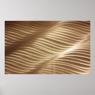 Affiche TEXTILE Brown ET BLANC STRIPÉ