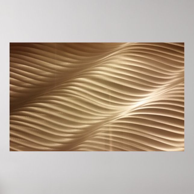 Affiche TEXTILE Brown ET BLANC STRIPÉ (Devant)