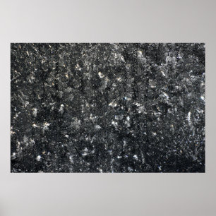 Affiche textile floral noir et blanc