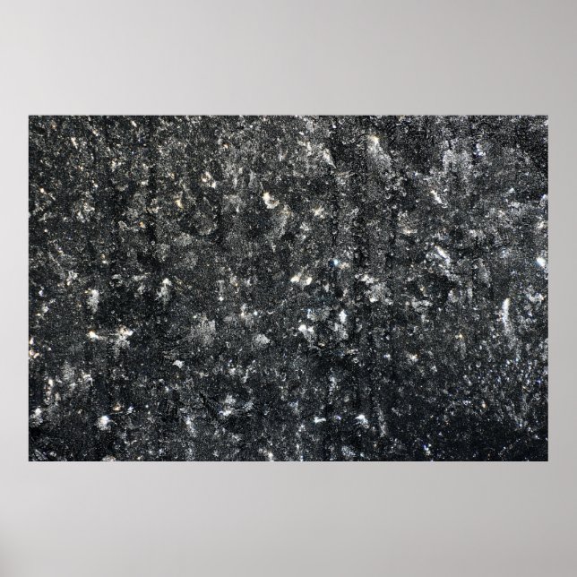 Affiche textile floral noir et blanc (Devant)