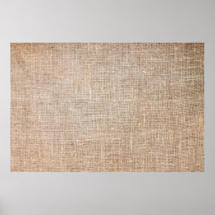 Affiche Textile jute texture tissu brun