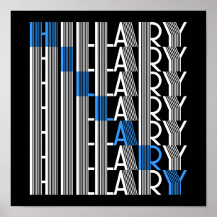Affiche textuel d'hillary clinton