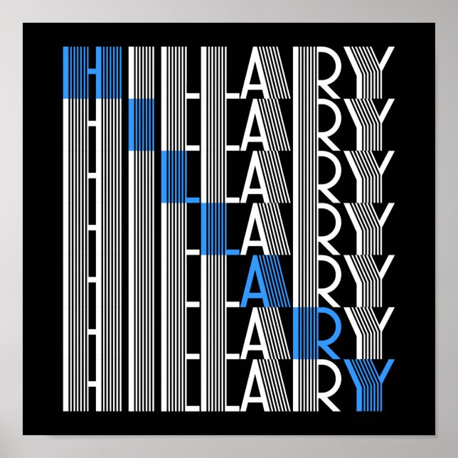 Affiche textuel d'hillary clinton (Devant)