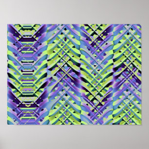 Affiche Texture abstraite jaune et violette