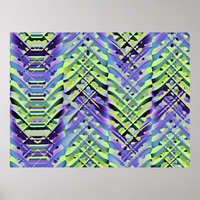 Affiche Texture abstraite jaune et violette (Devant)