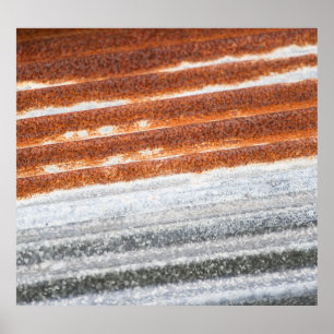 Affiche Texture ancienne surface de zinc rouillé