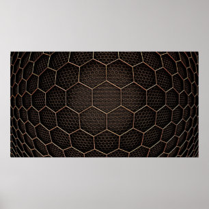 Affiche texture Arrière - plan grille hexagonale d