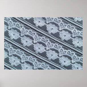 Affiche Texture, arrière-plan, motif. Tissu en dentelle bl